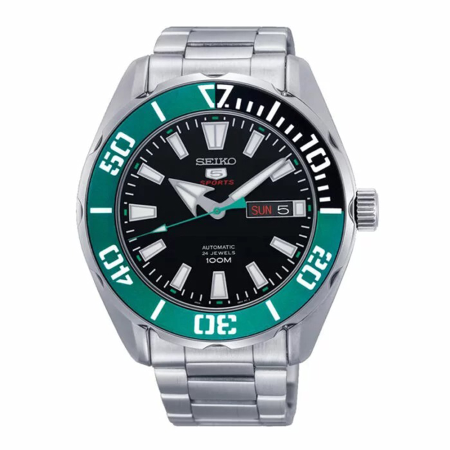 Đồng Hồ Nam Seiko 5 Sports Black Jade Steel SRPC53K1
