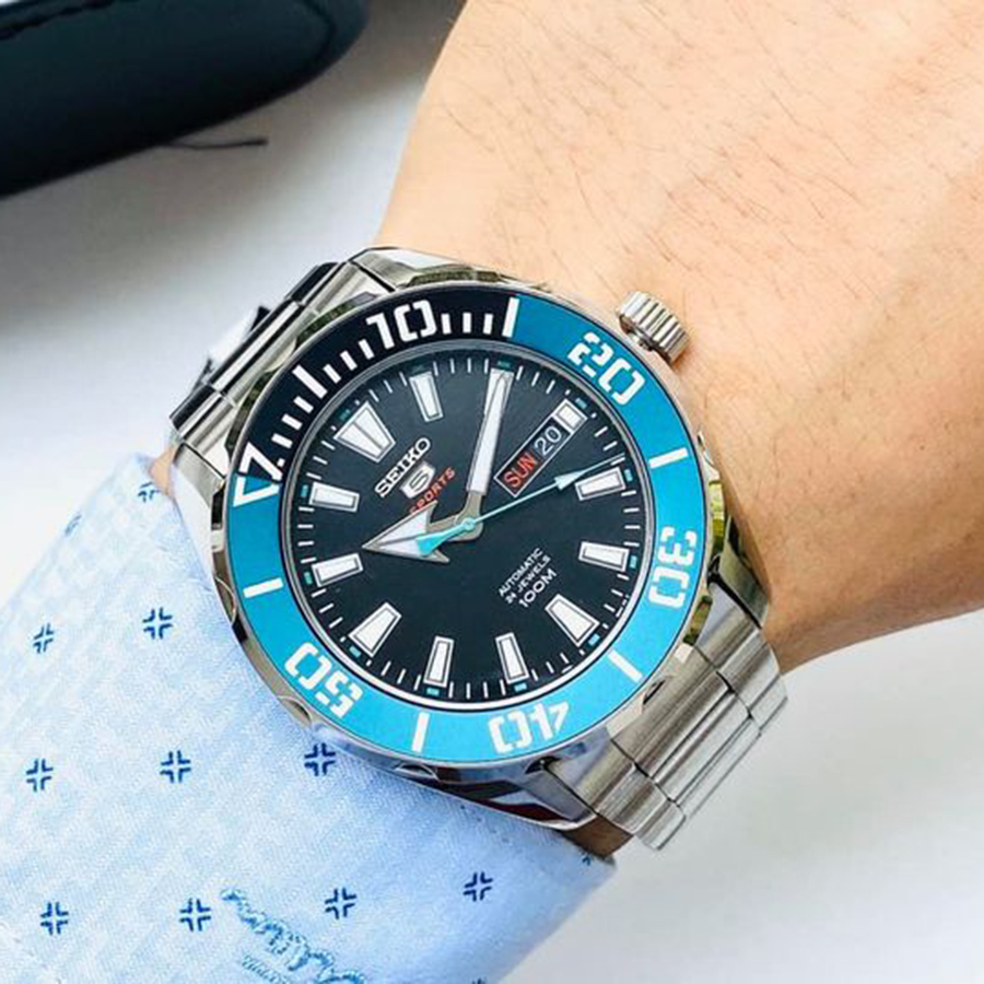 ng H Nam Seiko 5 Sports Black Jade Steel SRPC53K1