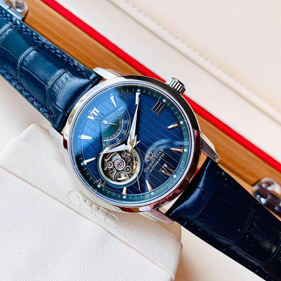 Đồng Hồ Nam Orient Star Open Heart Limited RE-DA0001L00B Màu Xanh Navy