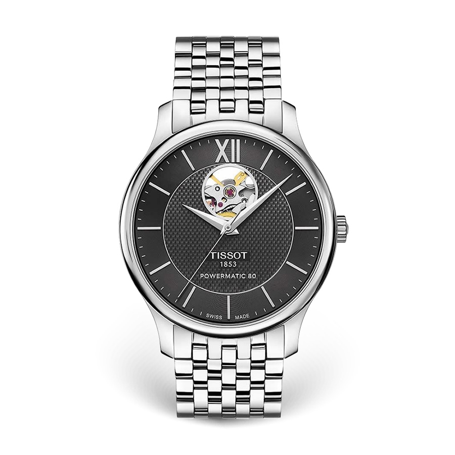 Đồng Hồ Nam Tissot Automatic Tradition Powermatic 80 Open Heart T063.907.11.058.00