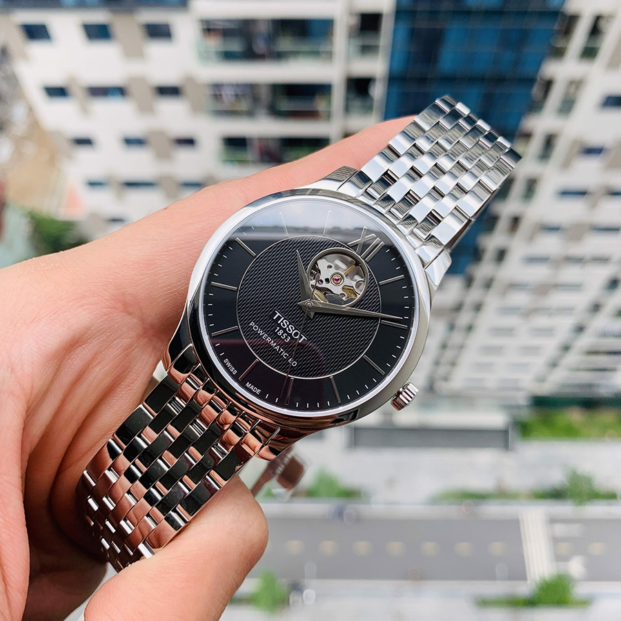 Đồng Hồ Nam Tissot Automatic Tradition Powermatic 80 Open Heart T063.907.11.058.00
