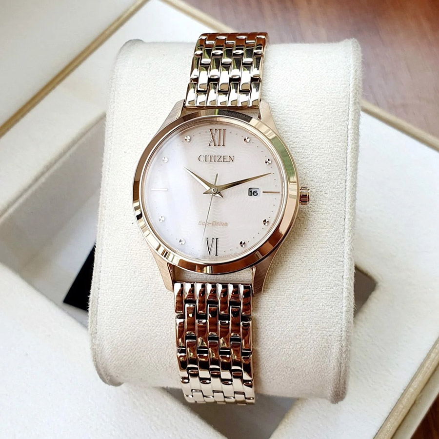 Đồng Hồ Nữ Citizen Eco-Drive EW2533-54X Màu Vàng Hồng