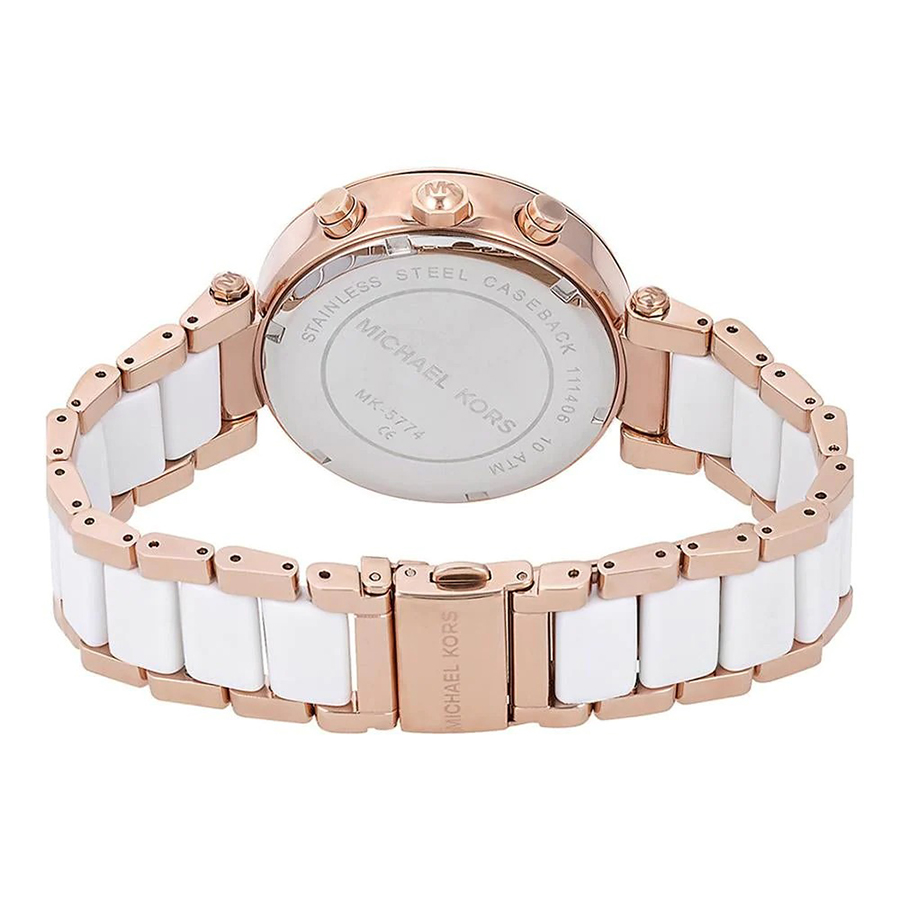 Đồng Hồ Michael Kors Parker Chronograph White Dial Ladies Watch MK5774