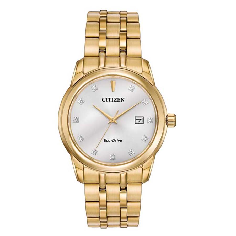 Đồng Hồ Nam Citizen Diamond Collection Silver Dial Men's Watch BM7342-50A Màu Vàng Bạc