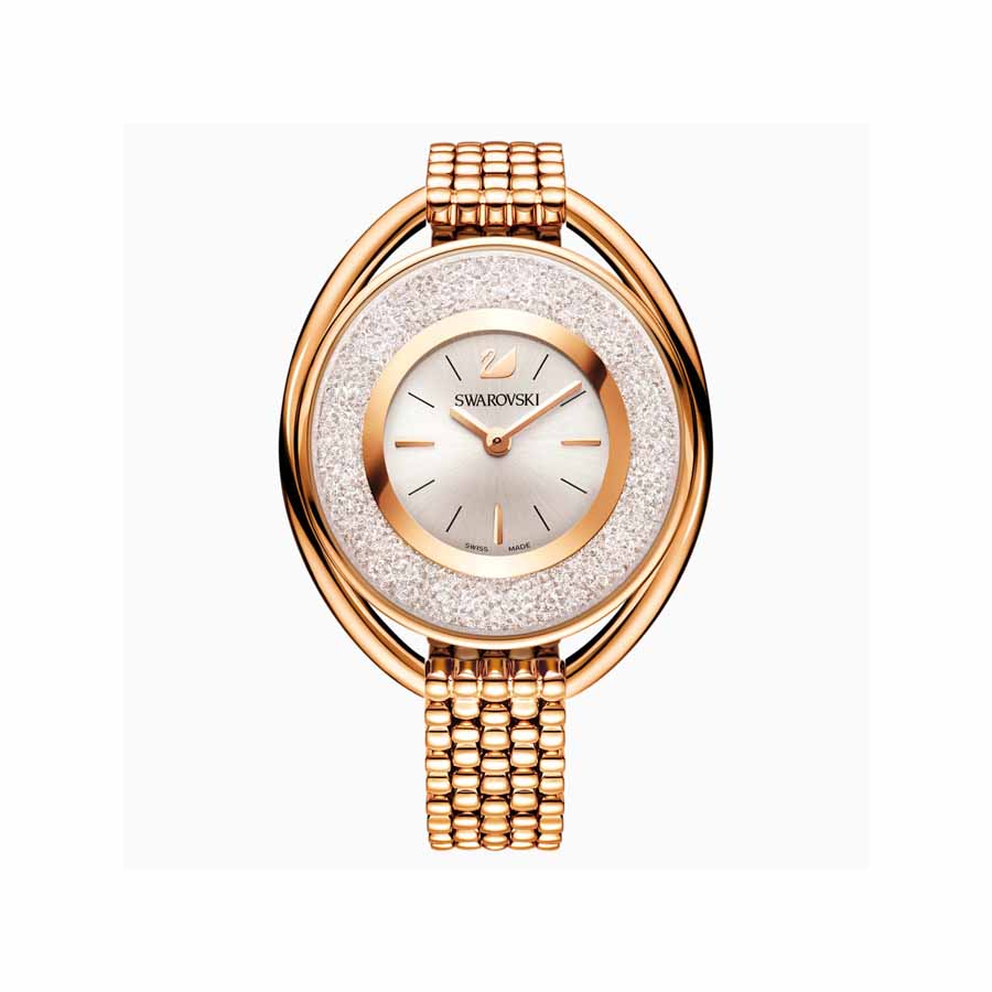 Đồng Hồ Swarovski Crystalline Oval 5200341 Rose Gold Tone Bracelet Watch