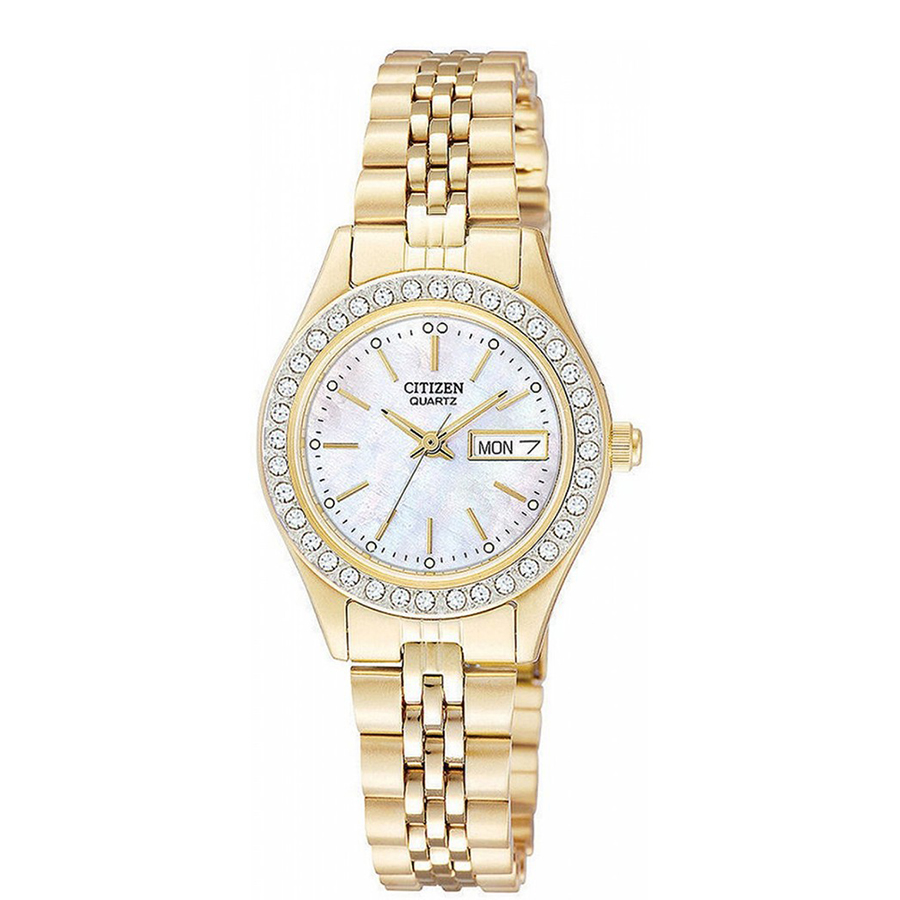 Đồng Hồ Citizen EQ0532-55D Women's Gold-Tone Stainless Steel Bracelet 26mm