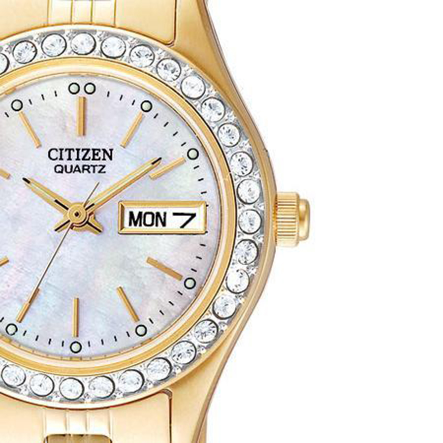 Đồng Hồ Citizen EQ0532-55D Women's Gold-Tone Stainless Steel Bracelet 26mm