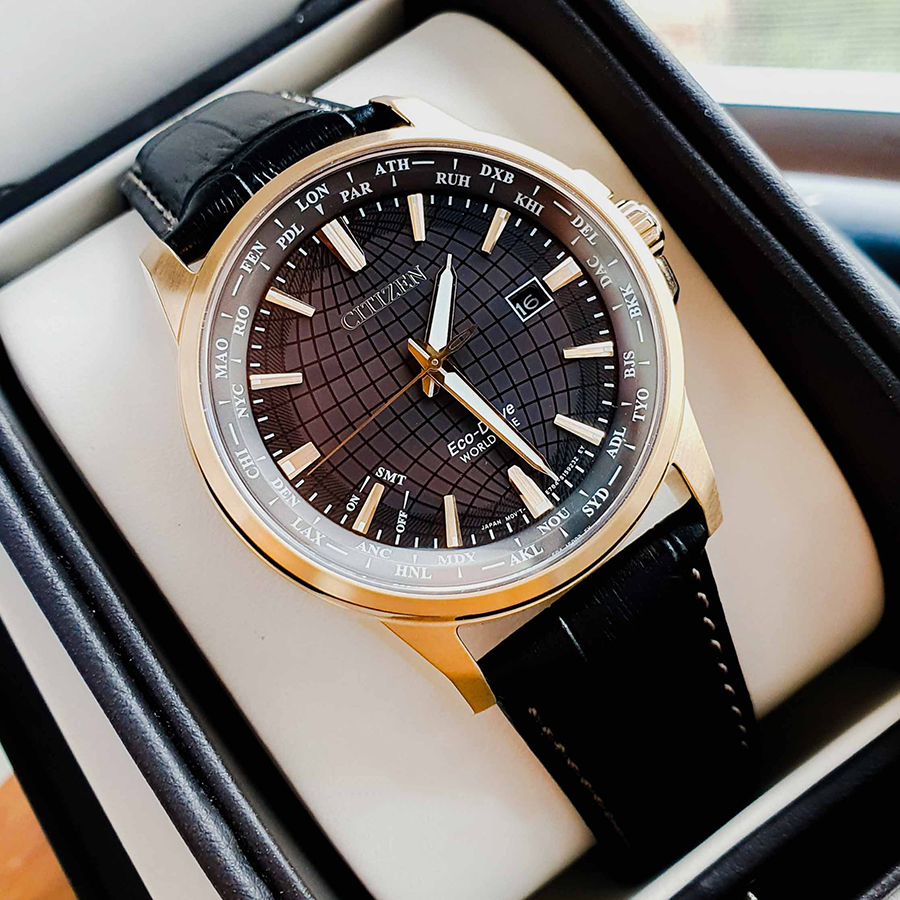 Đồng Hồ Citizen BX100308E World Time Eco-Drive Watch 41mm Cho Nam