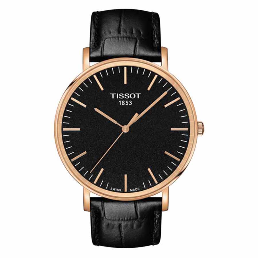 Đồng Hồ Tissot Everytime Large Black Dial Men's Watch T109.610.36.051.00