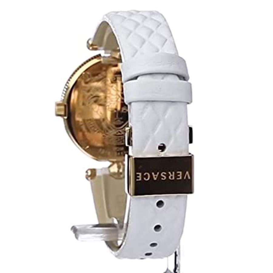 Đồng Hồ Nữ Versace Mini Vanitas Micro Analog Display Swiss Quartz White Watch VQM020015 30mm Màu Trắng Vàng