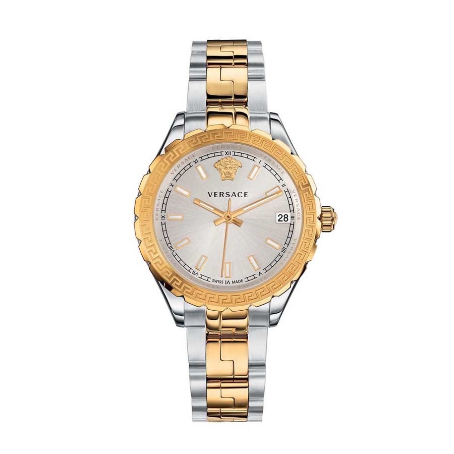 Đồng Hồ Nữ Versace Hellenyium Swiss Quartz Stainless Steel V12030015 35mm Màu Vàng Bạc