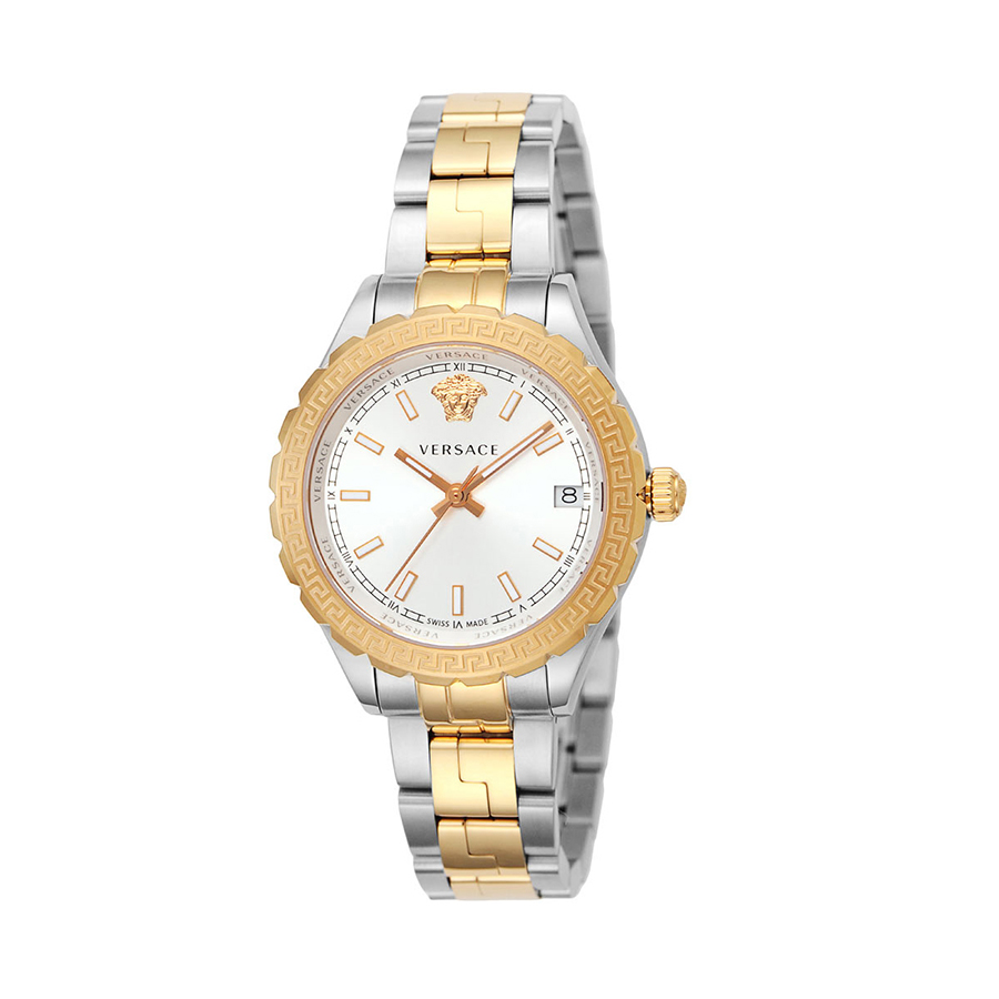 Đồng Hồ Nữ Versace Hellenyium Swiss Quartz Stainless Steel V12030015 35mm Màu Vàng Bạc