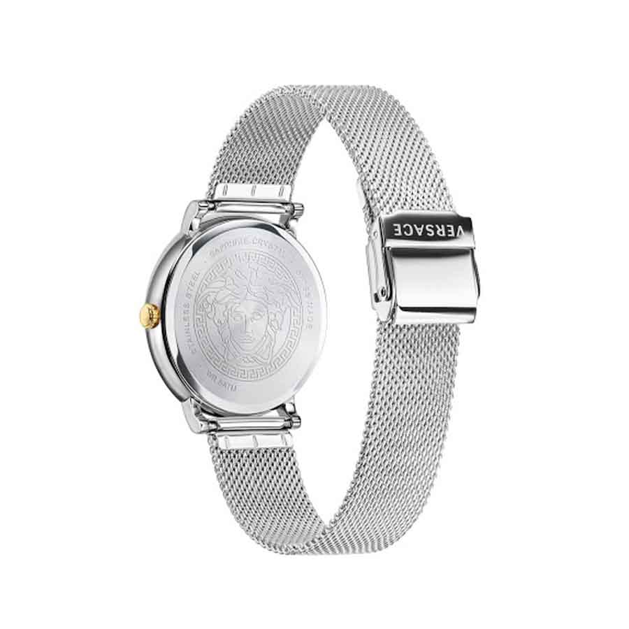 Đồng Hồ Nữ Versace V-Circle Medusa Watch VBP050017 38mm Màu Bạc