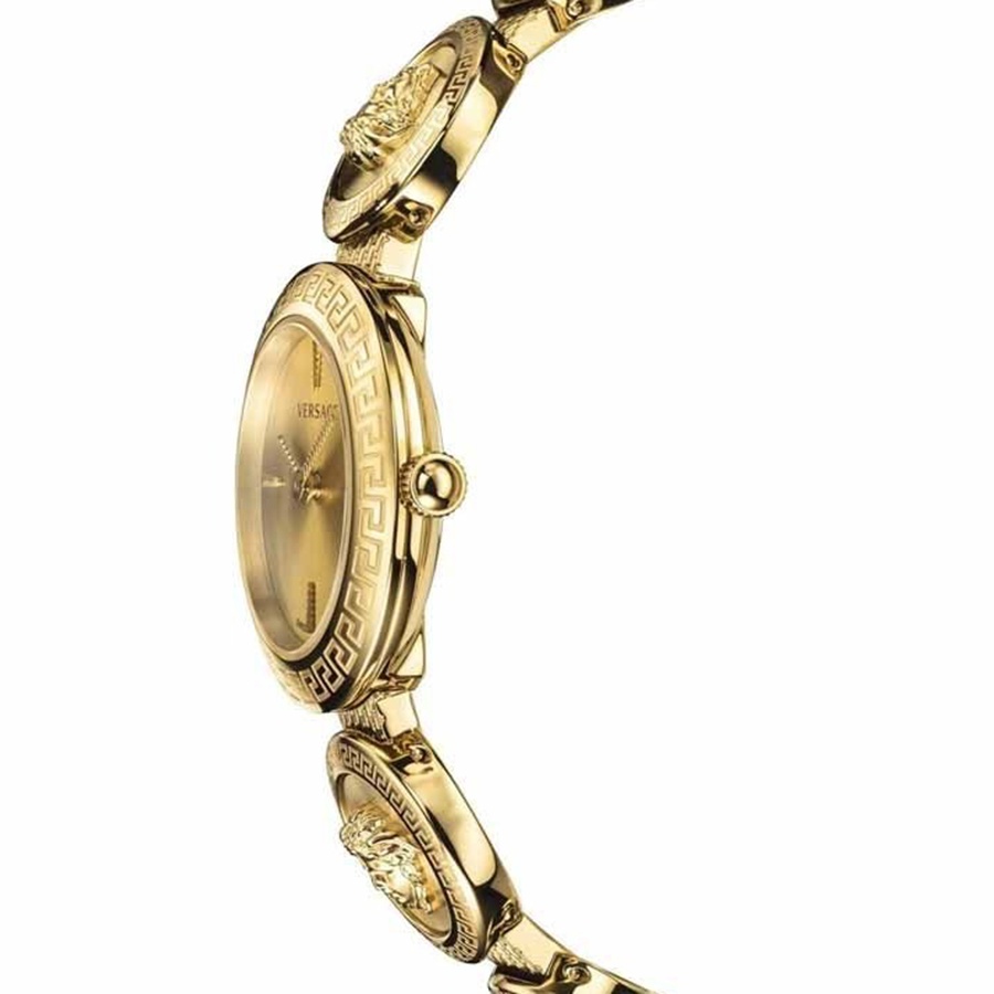 Đồng Hồ Nữ Versace Medusa Stud Icon Watch VERF00718 28mm  Màu Vàng Gold