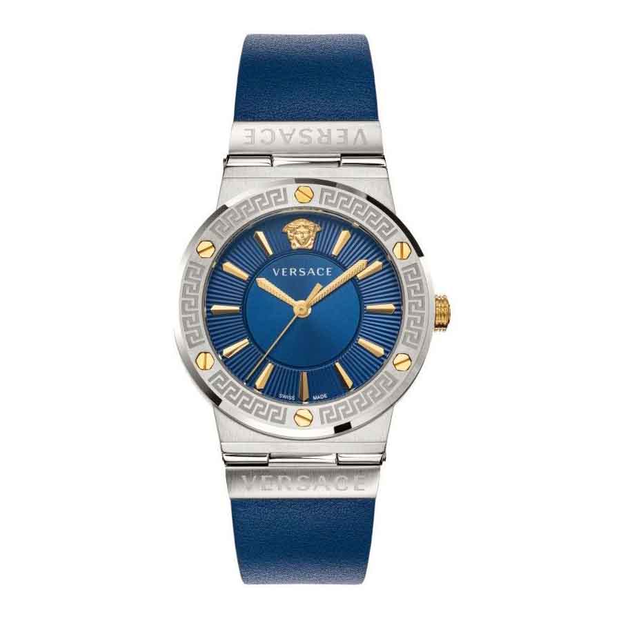 Đồng Hồ Nữ Versace Greca Logo VEVH00120 38mm Màu Xanh Navy