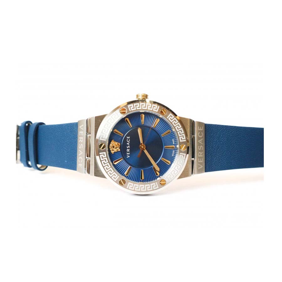 Đồng Hồ Nữ Versace Greca Logo VEVH00120 38mm Màu Xanh Navy