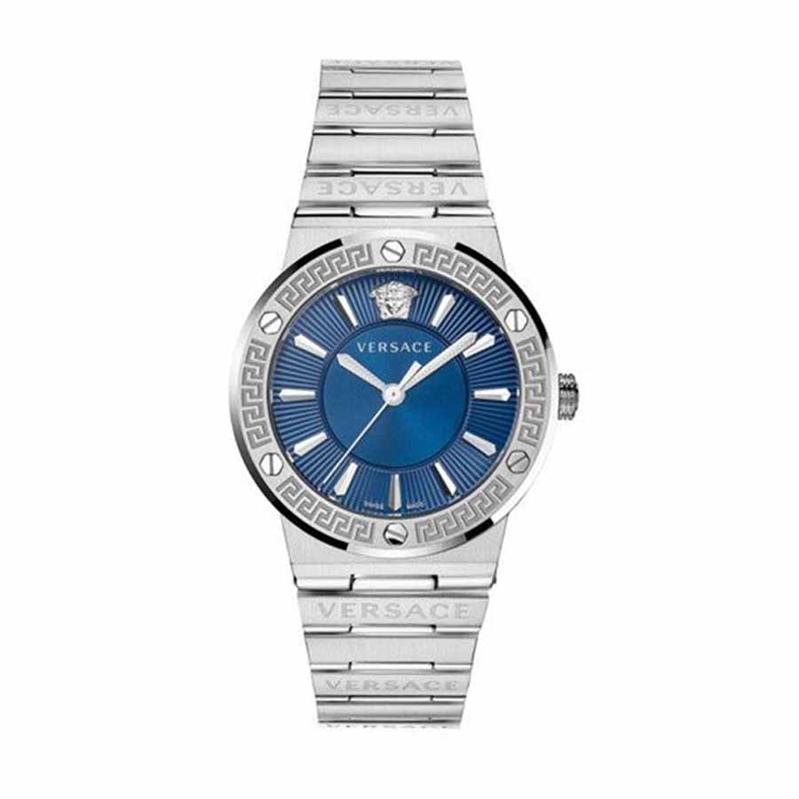 Đồng Hồ Nữ Versace Greca Logo VEVH00520 38mm Màu Xanh Navy