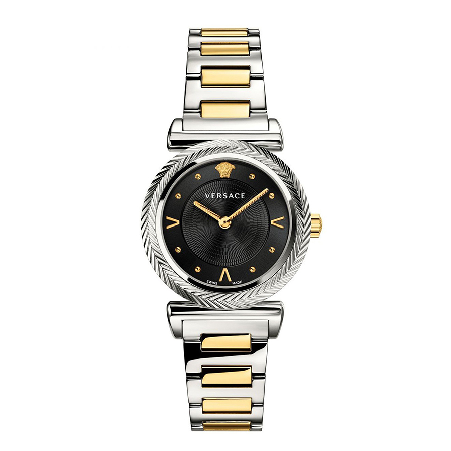 Đồng Hồ Nữ Versace V-Motif Demi-BlackGold - VERE00518 Phối Màu Đen - Vàng