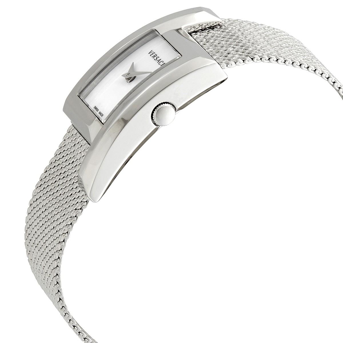 Đồng Hồ Nữ Versace Greca Icon Quartz White Dial Ladies Watch VELU00519 Màu Bạc