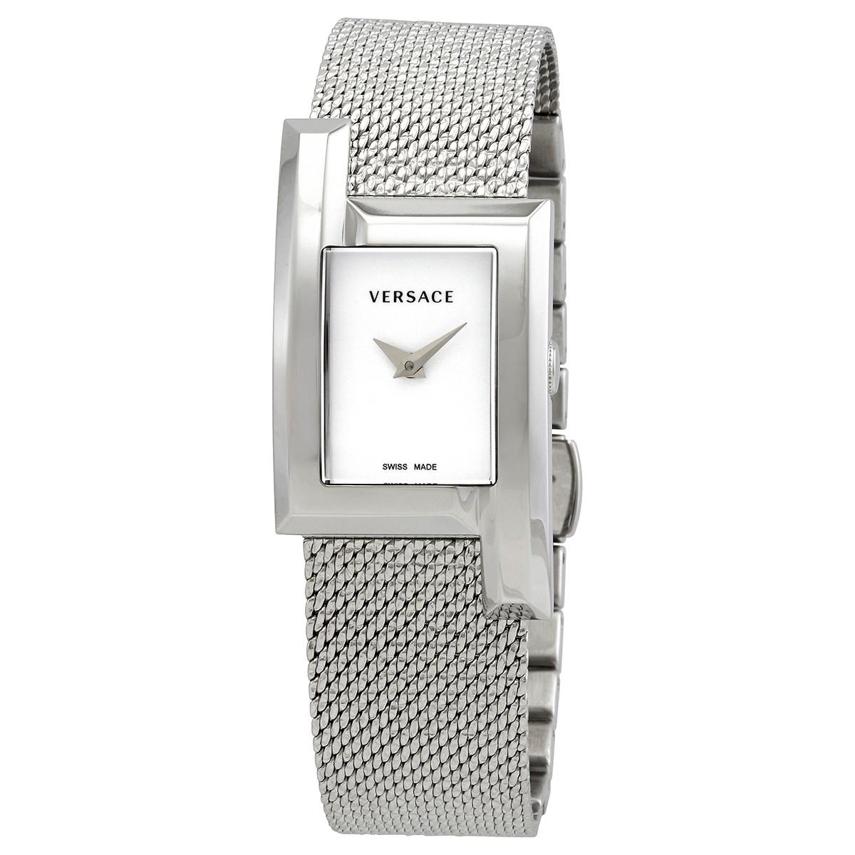Đồng Hồ Nữ Versace Greca Icon Quartz White Dial Ladies Watch VELU00519 Màu Bạc