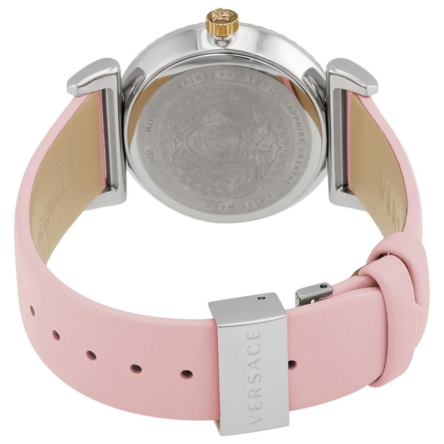 Đồng Hồ Nữ Versace VERE00118 V-Motif Dây Da Hồng Nude