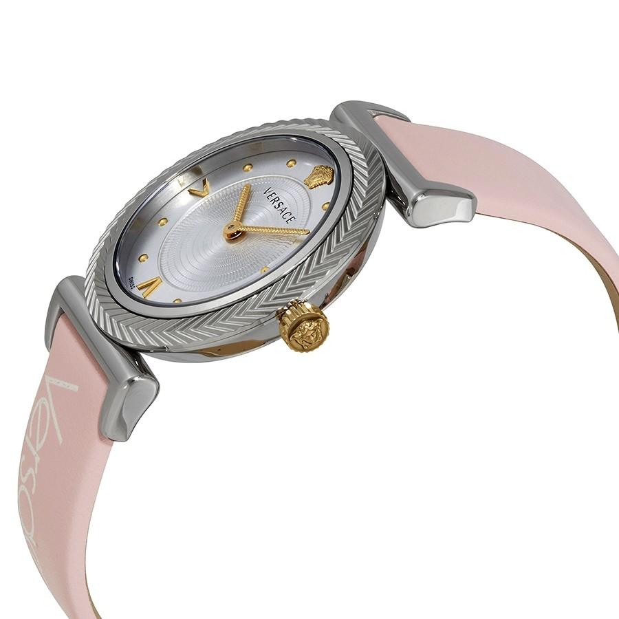 Đồng Hồ Nữ Versace VERE00118 V-Motif Dây Da Hồng Nude