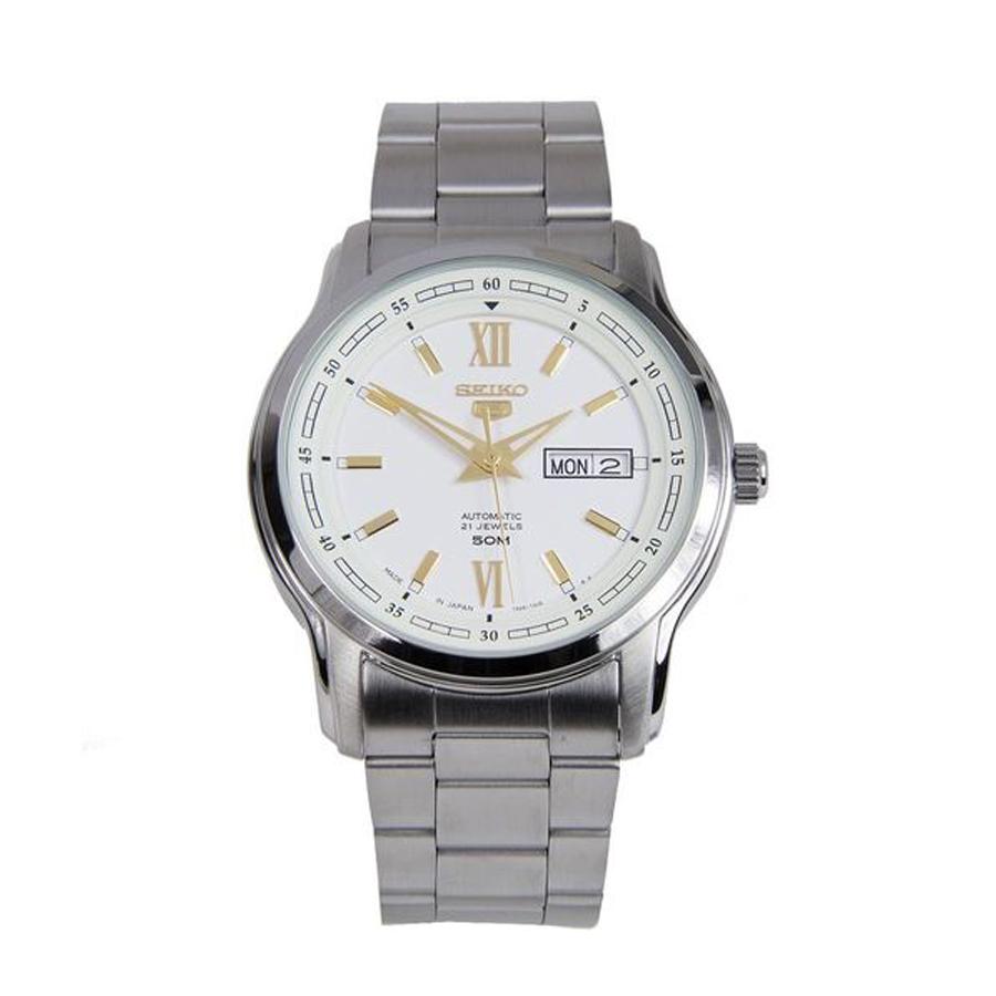 Đồng Hồ Nam Seiko 5 Classic Automatic Japan Made SNKP15 SNKP15J1 SNKP15J Men's Watch Màu Bạc