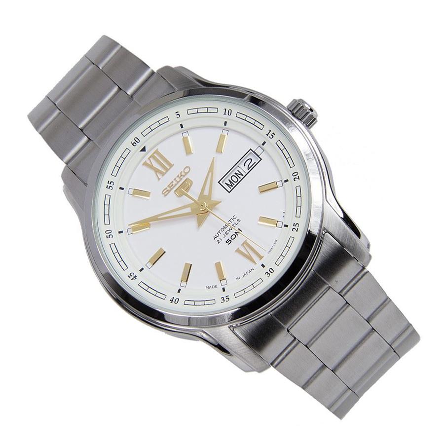 Đồng Hồ Nam Seiko 5 Classic Automatic Japan Made SNKP15 SNKP15J1 SNKP15J Men's Watch Màu Bạc