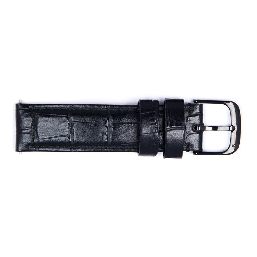 Dây Da Crocodile Stamperd Strap Knot SD-18BKBK Màu Đen