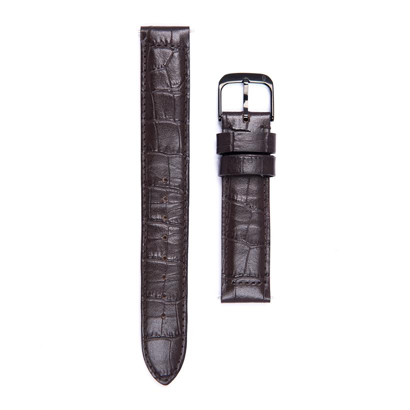 Dây Da Crocodile Stamperd Strap Knot SD-18DBBK Màu Nâu Tối