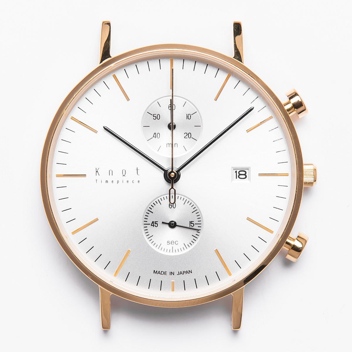 Mặt Đồng Hồ Knot Chronograph CC-39YGSV Màu Bạc