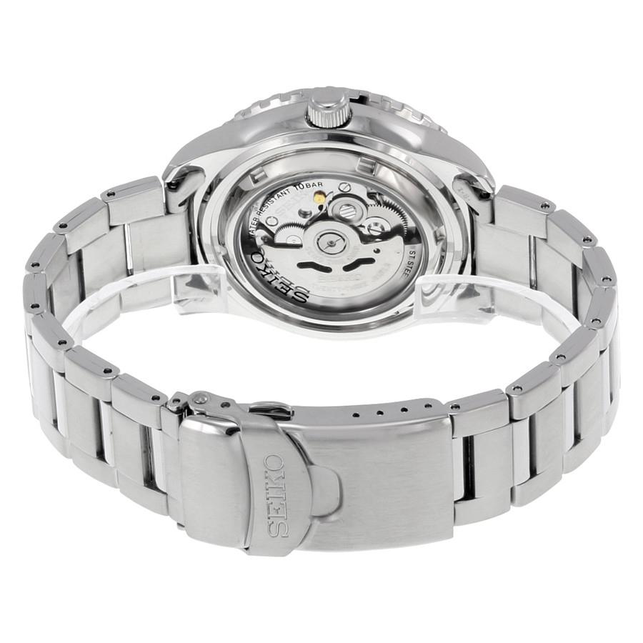 Đồng Hồ Nam Seiko Fifty Five Fathoms Automatic Black Dial Stainless Steel Men's Watch SNZH57 Màu Đen Bạc