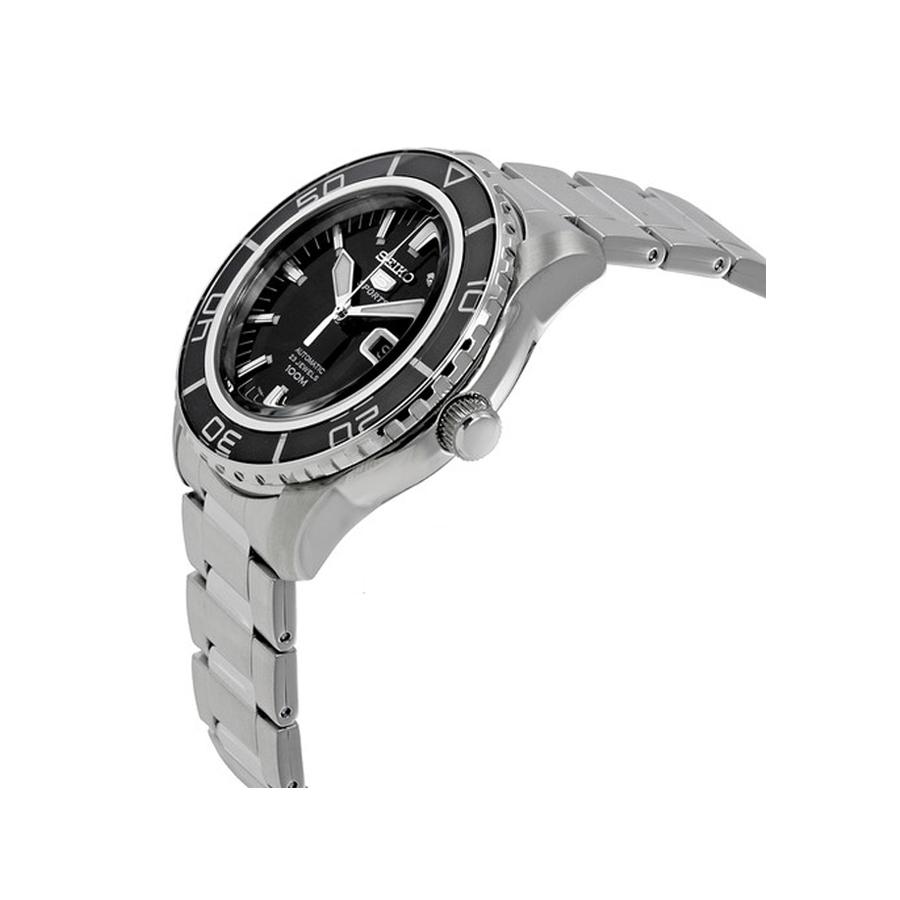Đồng Hồ Nam Seiko Fifty Five Fathoms Automatic Black Dial Men's Watch SNZH55 Màu Đen Bạc