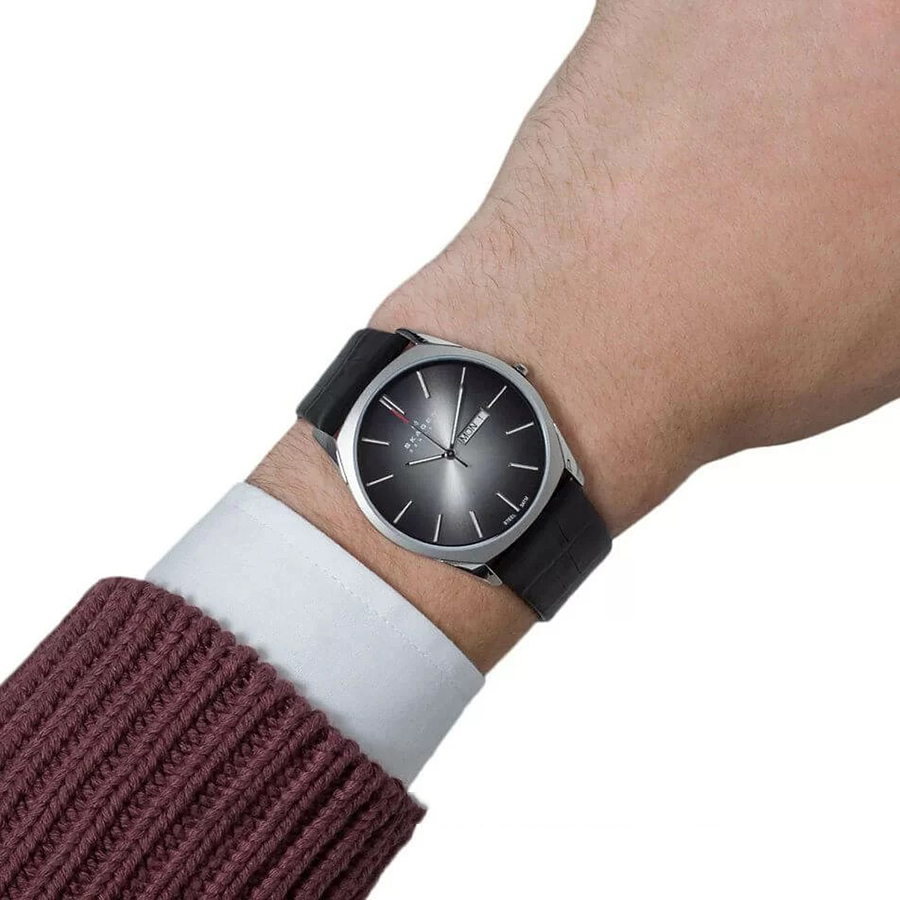 Đồng Hồ Nam Skagen 890XLSLM Dây Da Màu Đen