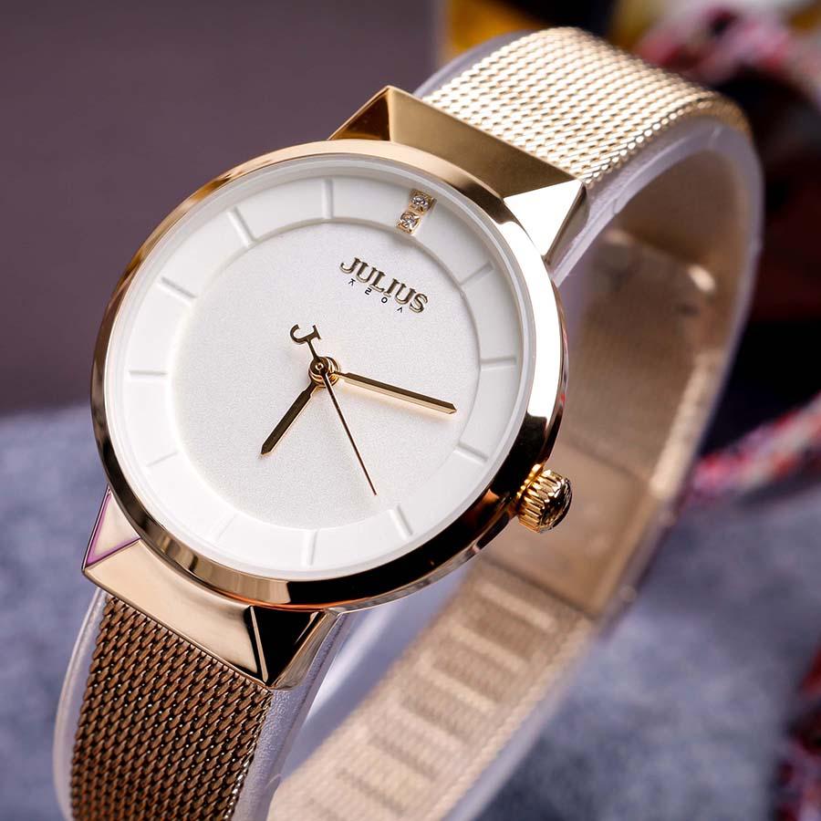 Đồng Hồ Nữ Julius JA-1104LB Màu Vàng Gold