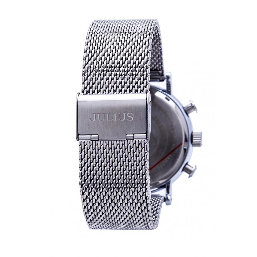 Đồng Hồ Nam Julius 3 Máy JAH-090B Màu Bạc
