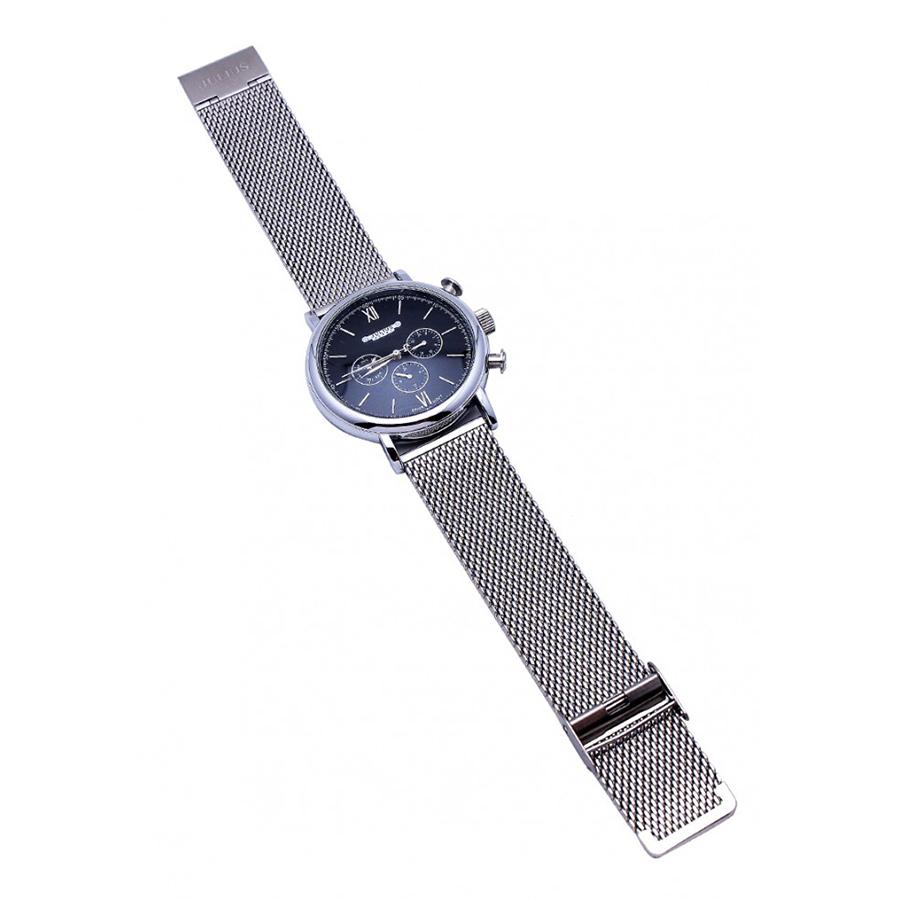 Đồng Hồ Nam Julius 3 Máy JAH-090B Màu Bạc