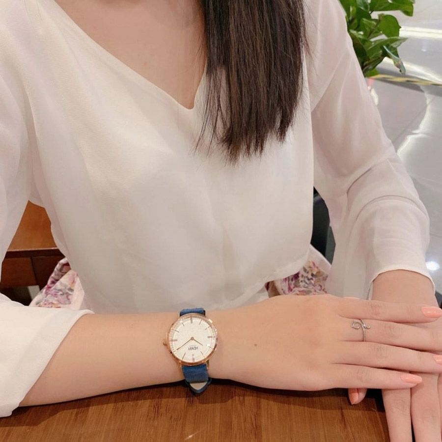 Đồng Hồ Nữ Henry London HL34-S-0346 Màu Xanh Than