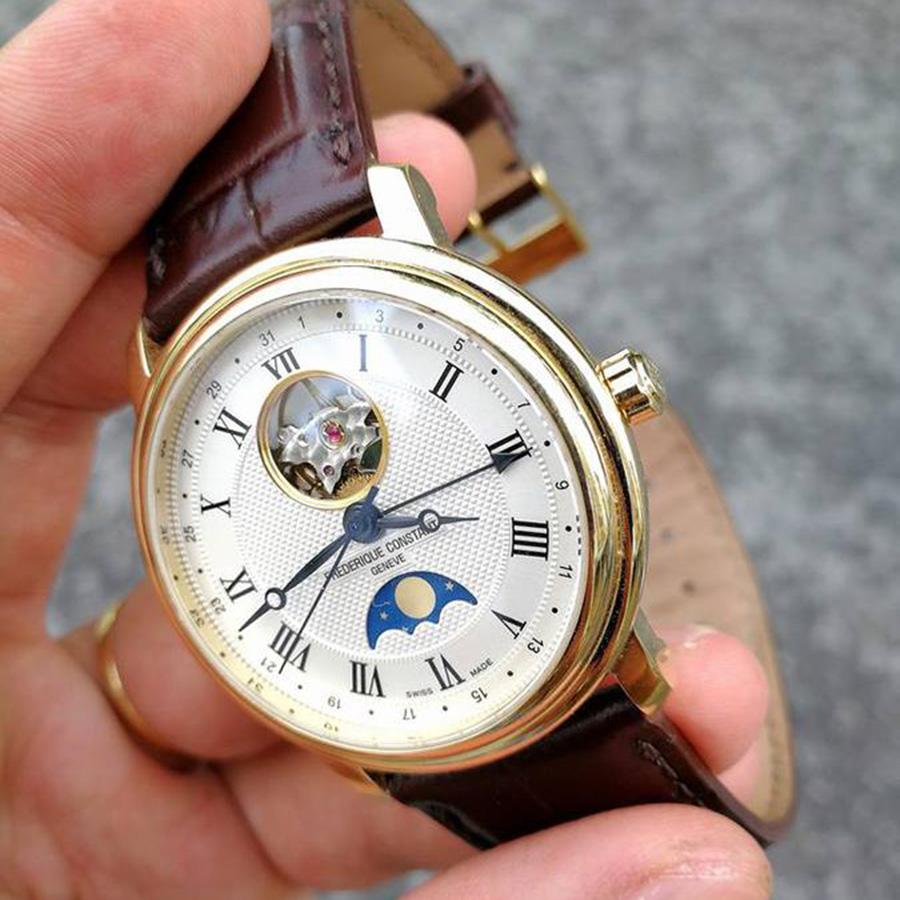 Đồng Hồ Nam Frederique Constant Moonphase FC-335MC4P5 Màu Trắng Nâu