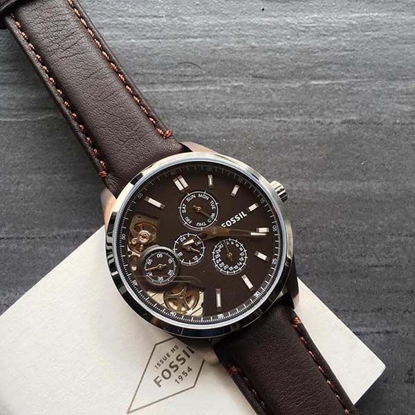 Me1123 Đồng Hồ Nam Fossil ME1123 Máy Quartz Twist Màu Nâu
