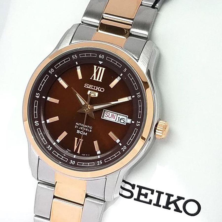 Đồng Hồ Seiko Automatic SNKP18K1 Màu Demi Vàng Hồng - Bạc