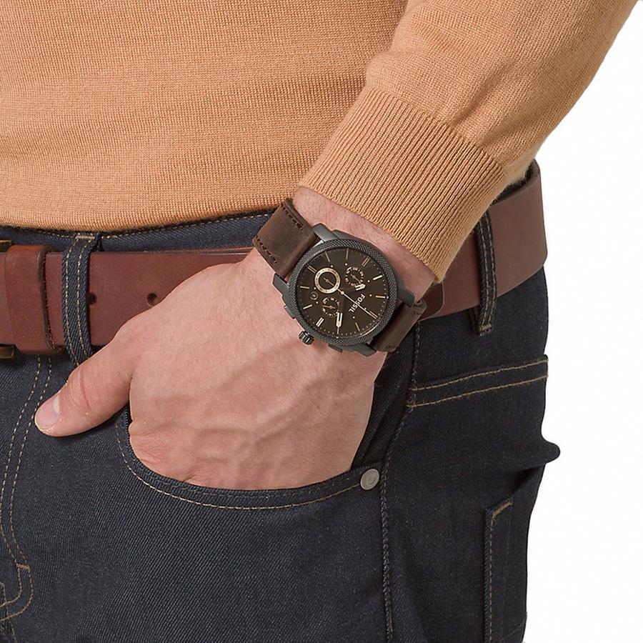 Đồng Hồ Nam Fossil Dây Da FS4656 Màu Nâu