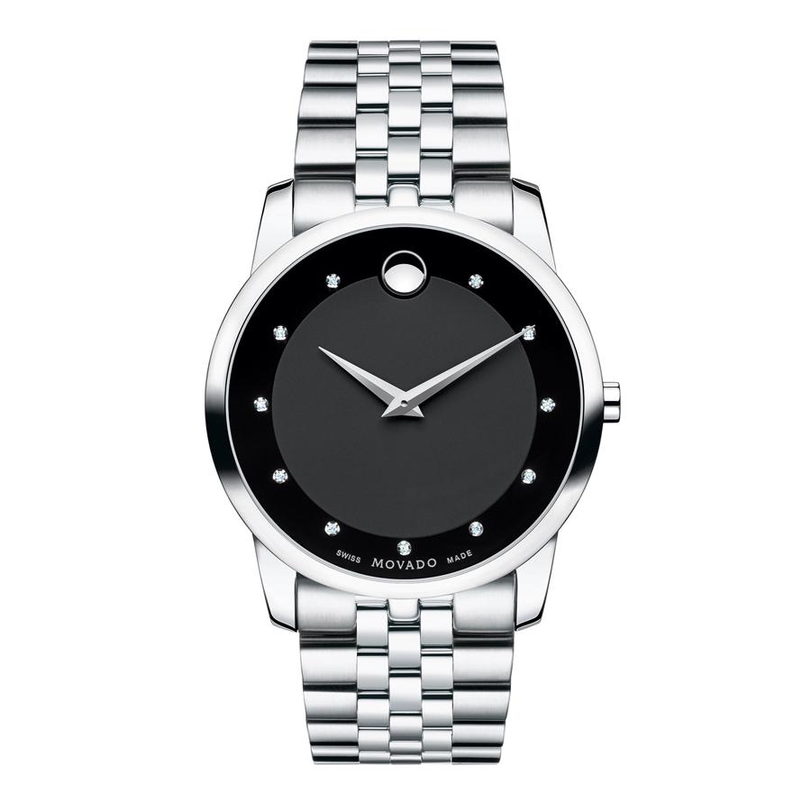Đồng Hồ Movado 0606878 Cho Nam Màu Đen Bạc