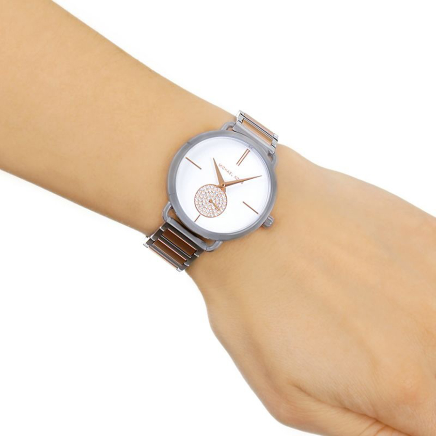Đồng Hồ Nữ Michael Kors MK3709 Demi Vàng Hồng - Bạc