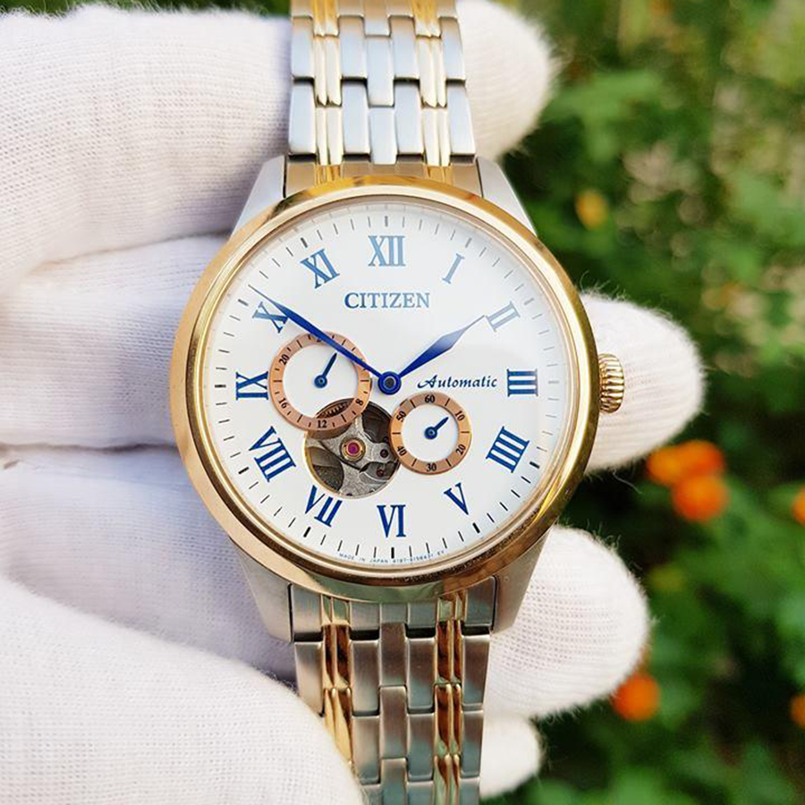 Đồng Hồ Nam Citizen NP1026-86A Máy Automatic Màu Vàng Bạc