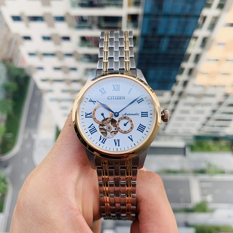 Đồng Hồ Nam Citizen NP1026-86A Máy Automatic Màu Vàng Bạc