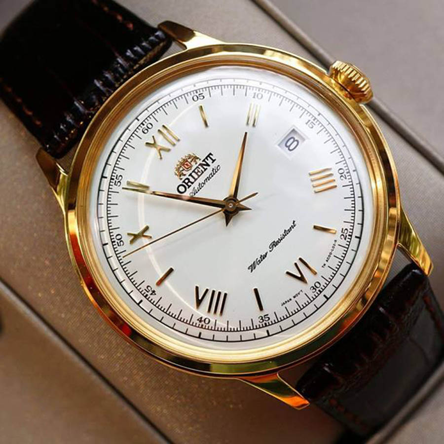 Đồng hồ Nam Orient Bambino FAC00007W0 Màu Nâu Vàng