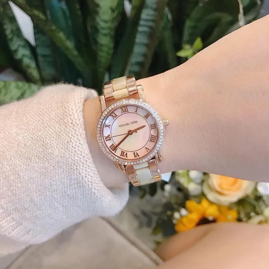 Đồng Hồ Nữ Michael Kors MK3700 Dây Kim Loại Màu Vàng Hồng