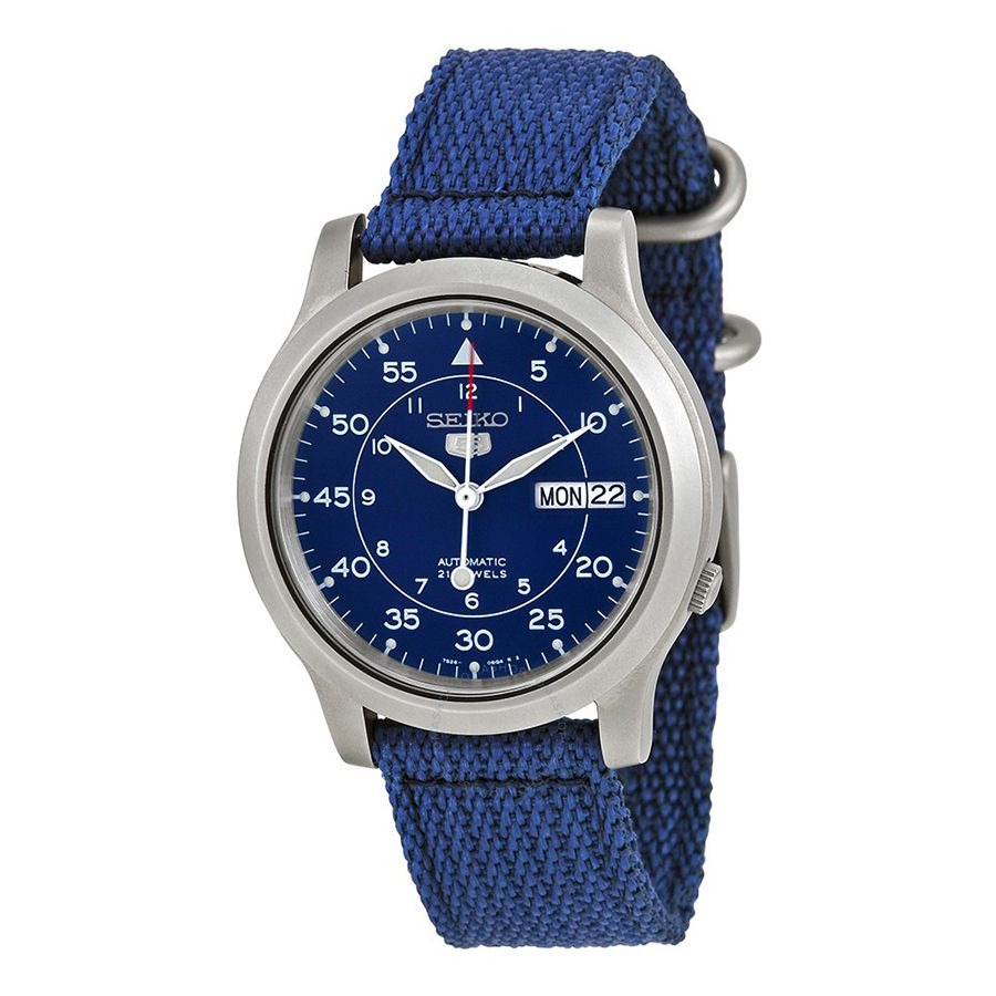 Đồng Hồ Nam Seiko 5 Quân Đội SNK807 Xanh Nước Biển Size 37