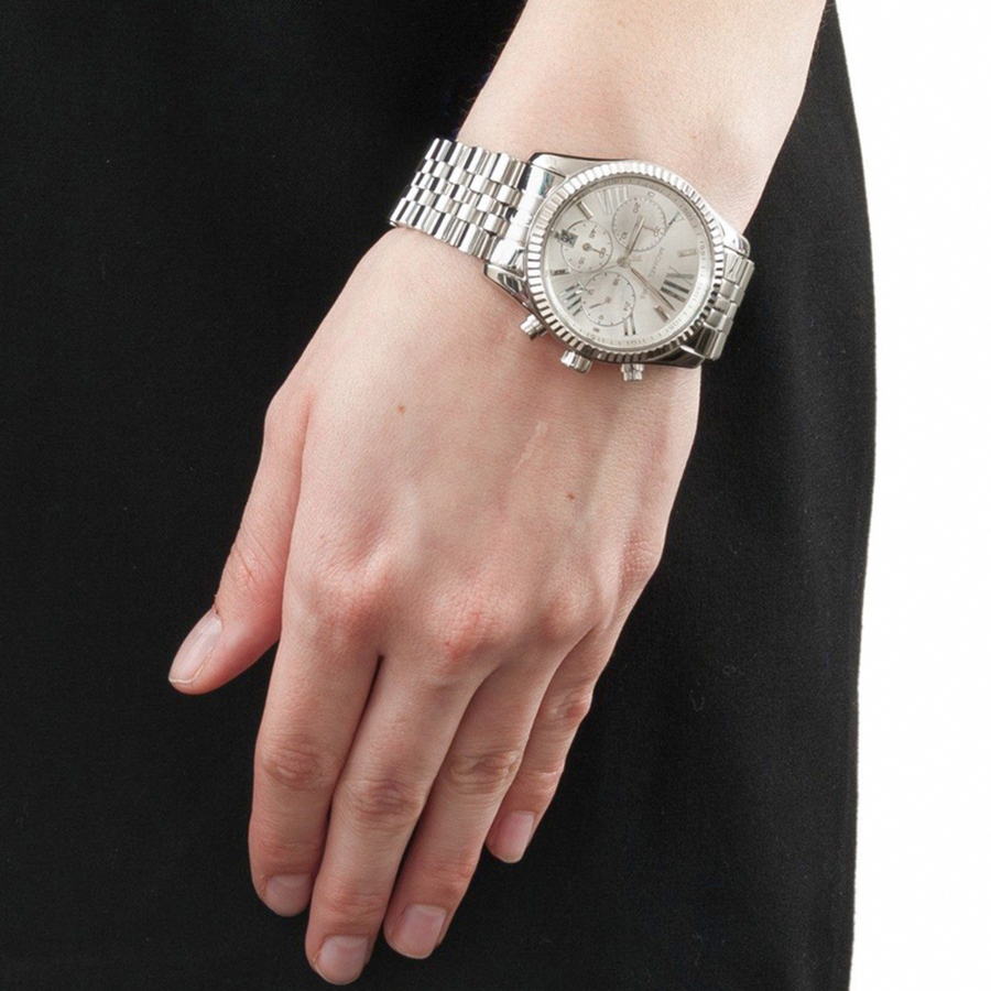 Đồng Hồ Nữ Michael Kors Nữ MK5555 Dây Kim Loại Màu Bạc